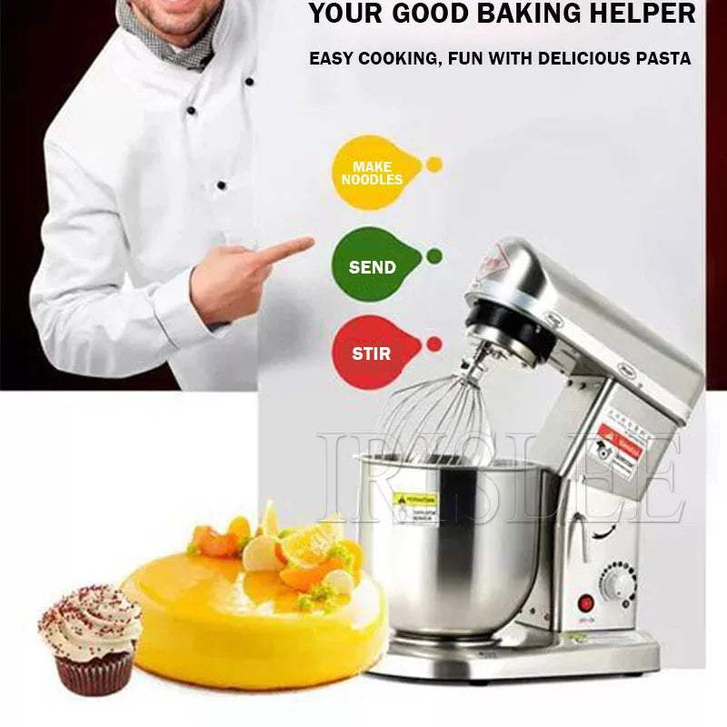 Stand Food Mixer 5L 7L 10L Electric Dough Mixer Kneading Machine Stainless Steel