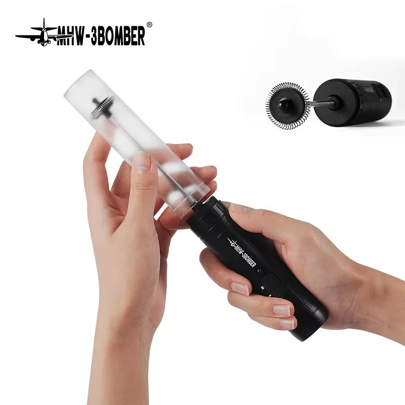 Electric Milk Frother USB Rechargeable Handheld Milk Foamer 2 Speeds Coffee Foam Maker Blender Espresso Accessories