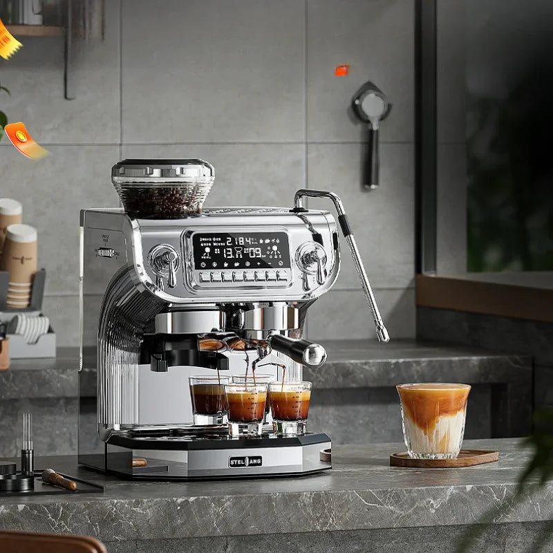 A Home and Commercial Use Full & Semi Automatic Italian Instant Bean Grinding All-in-One Coffee Machine