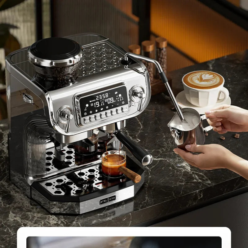 A Home and Commercial Use Full & Semi Automatic Italian Instant Bean Grinding All-in-One Coffee Machine
