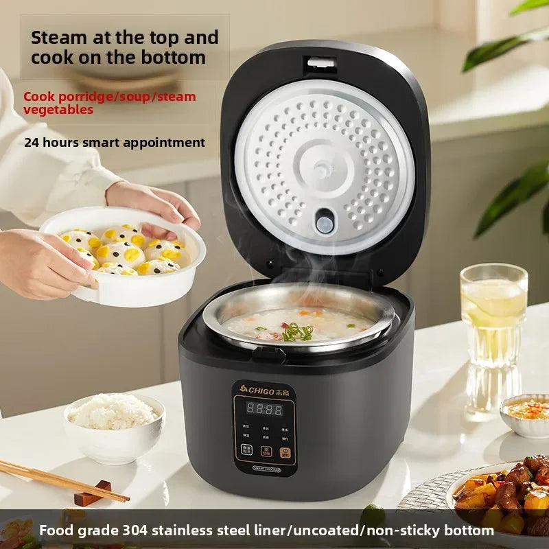 A stainless steel rice cooker multifunctional  uncoated rice cooker old-fashioned household cooking 1-8 people