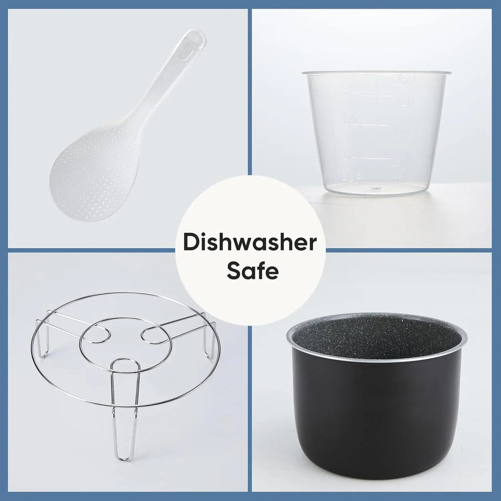 A 12-in-1 Electric Pressure Cooker 6 QT Stainless Steel Multi Cooker for Rice, Steaming, Slow Cooking