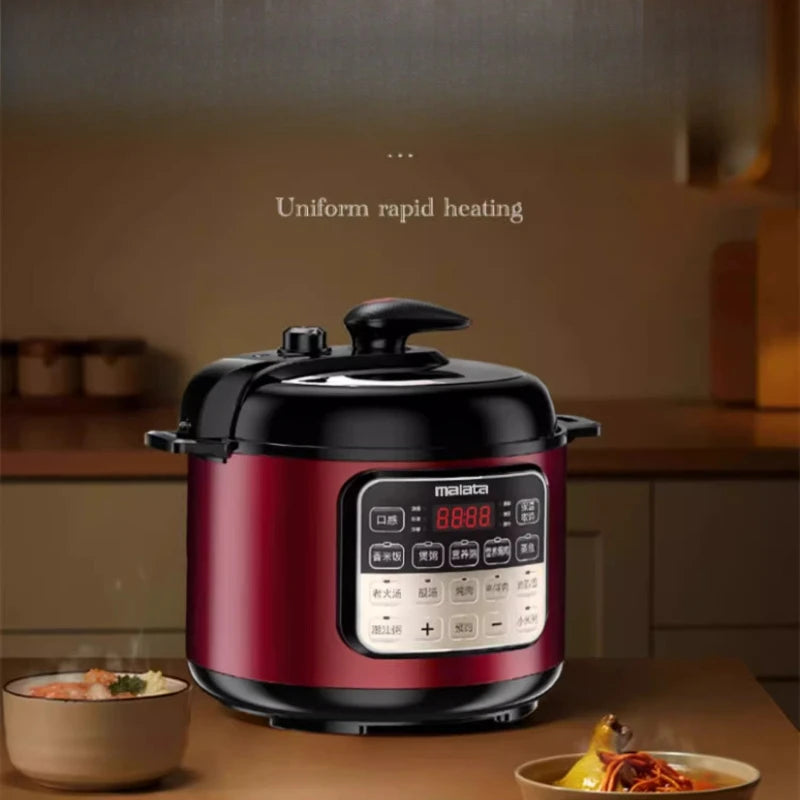 Malata Electric Pressure Cooker Dual Inner Pot 4L 5L 6L Programmable Smart Multicooker Rice Cooker Slow Cook Steam Sear Kitchen