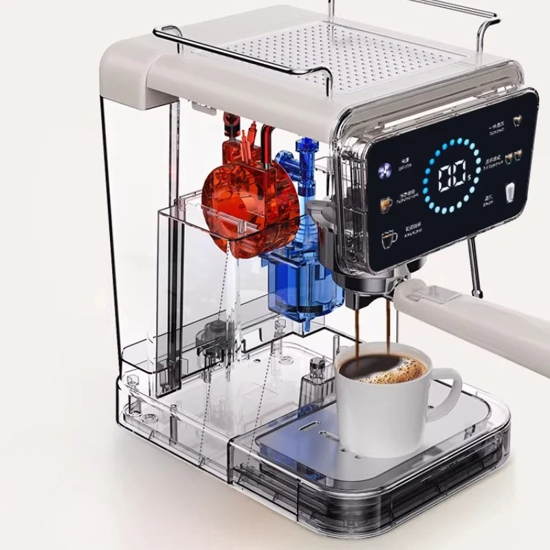 SCHNEIDER Cold/Hot Brew Coffee Maker Italian Style Household Small Fully Semi-Automatic Milk Frother