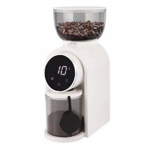 Electric Burr Coffee Grinder Automatic Precision Mill Espresso Drip Pour Over American Coffee Transparent Bean Storage Container