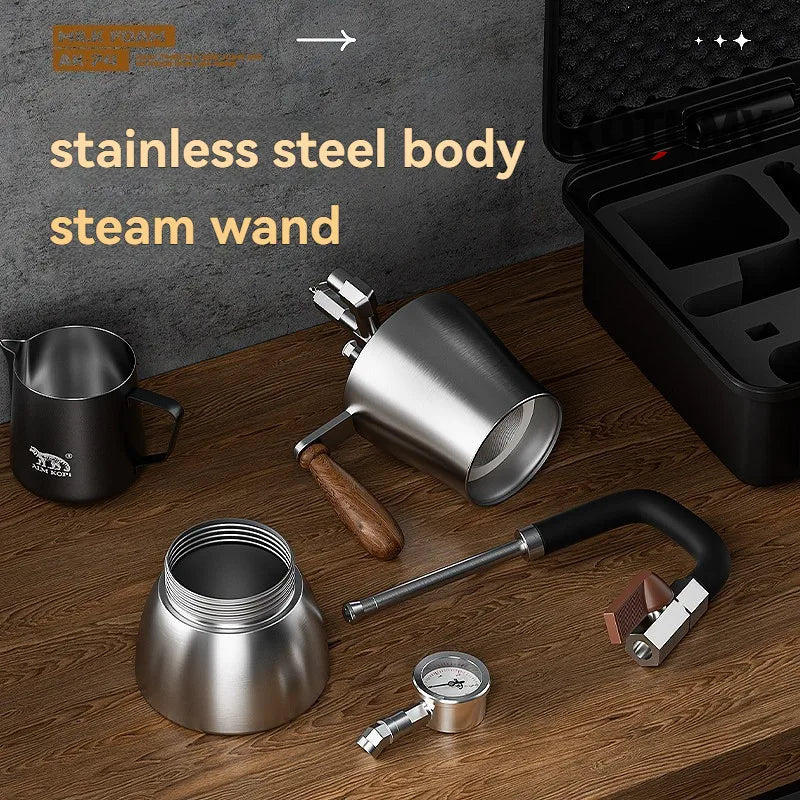 The AK74 steam milk frother household outdoor camping coffee frother, portable milk frother