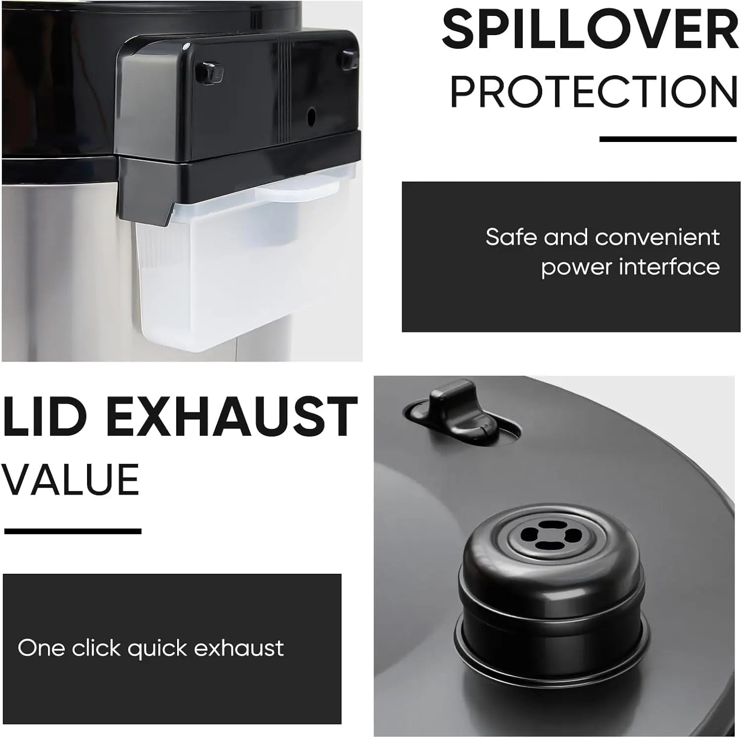 A 12-in-1 Electric Pressure Cooker 6 QT Stainless Steel Multi Cooker for Rice, Steaming, Slow Cooking