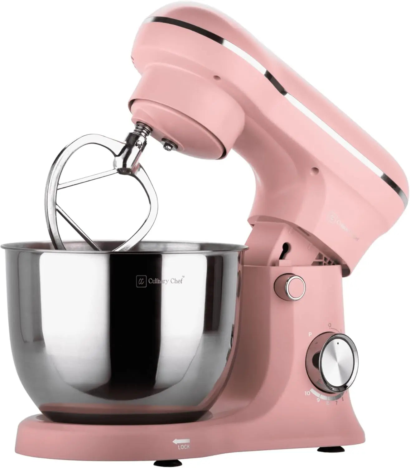 Retro Style Electric Stand Mixer in Pink, 4.75 Quart Capacity, Classic Design Kitchen Appliance for Baking and Mixing
