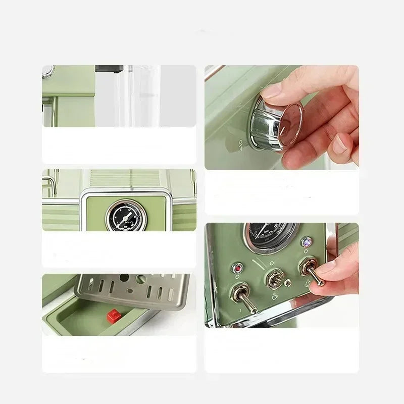 Petrus Italian Semi Automatic Coffee Machine Pump Type Home Coffee Machines Espresso Steam Milk Frother