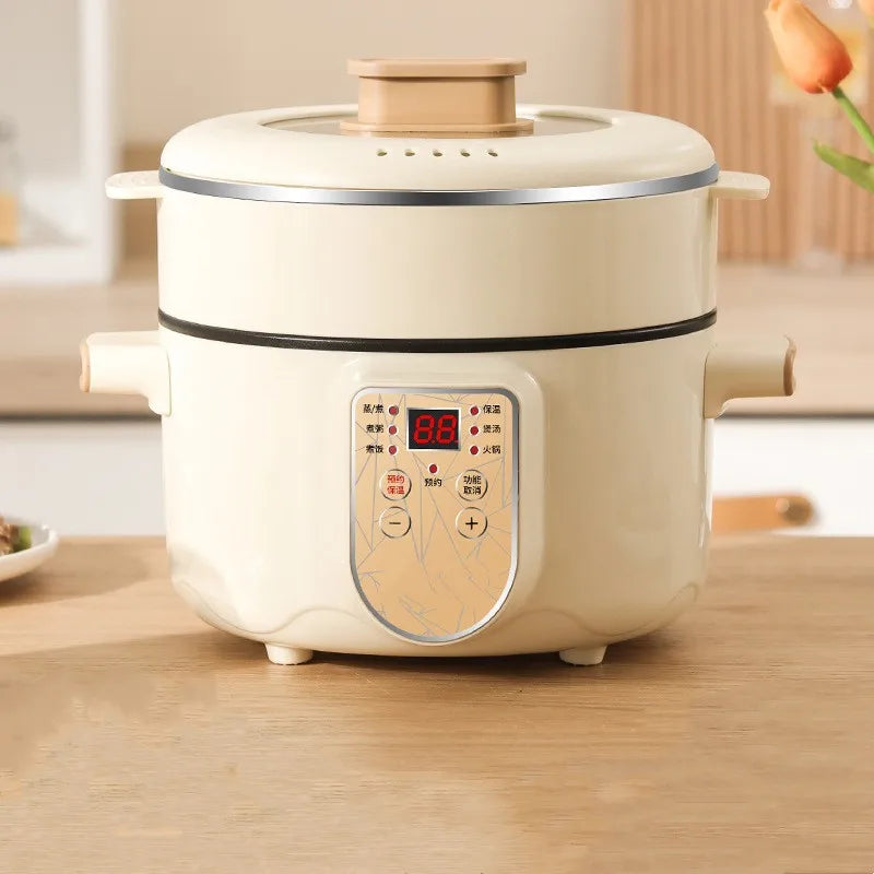 An Electric Cooker Multi-function Electric Wok Reservation Non-stick Rice Cooker Home 2L Electric Hot Pot Auto Keep Warm