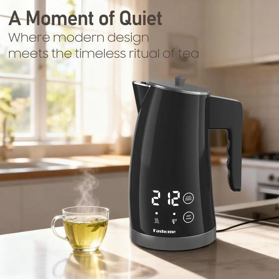 Kettle with 5Temperature Control,1.25L Cordless,Penguin Shape Design,1200W with Keep Warm and Auto ShutOff,Perfect for Tea,Coffe