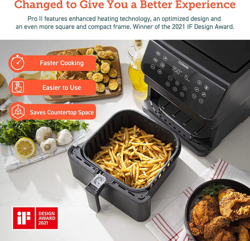 12-in-1 Air Fryer 5.8QT with AdaptIQ Tech, Toast, Bake, In-App Recipes for Main & Side Dishes, Snacks, Leftovers