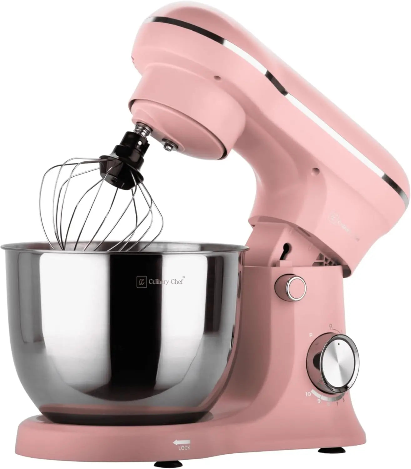 Retro Style Electric Stand Mixer in Pink, 4.75 Quart Capacity, Classic Design Kitchen Appliance for Baking and Mixing