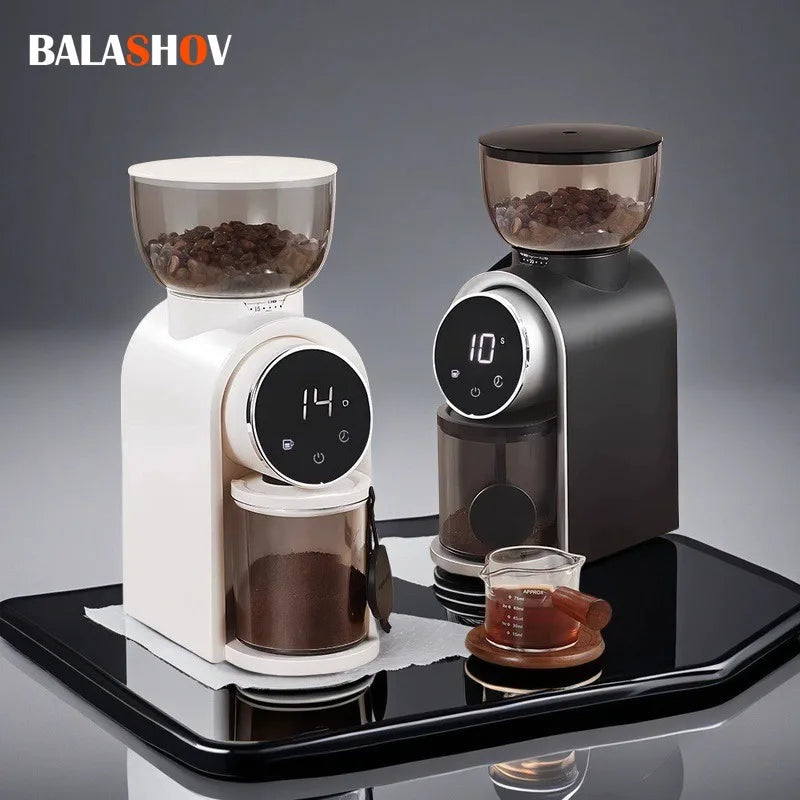 Electric Coffee Grinder Automatic Burr Mill Coffee Bean Grinder for Espresso American Coffee Pour Over Visual Bean Storage