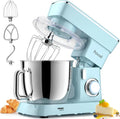 A Stand Mixer with 10+ Speeds, Tilt-Head Design, Stainless Steel Bowl & Attachments - Blue
