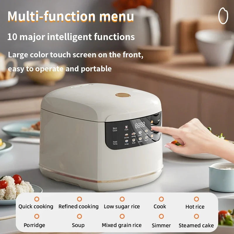A Multi Electric Rice Cooker 110V 220V Non-Stick Pot 1-3 People Mini Cooking Machine Steamed Smart Rice Cooker Kitchen 2L