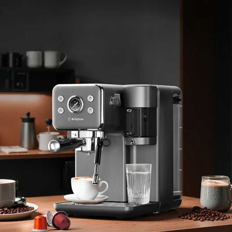 The Westinghouse Espresso Coffee Machine - Semi-Automatic Water Dispenser Small Household Cafetera.