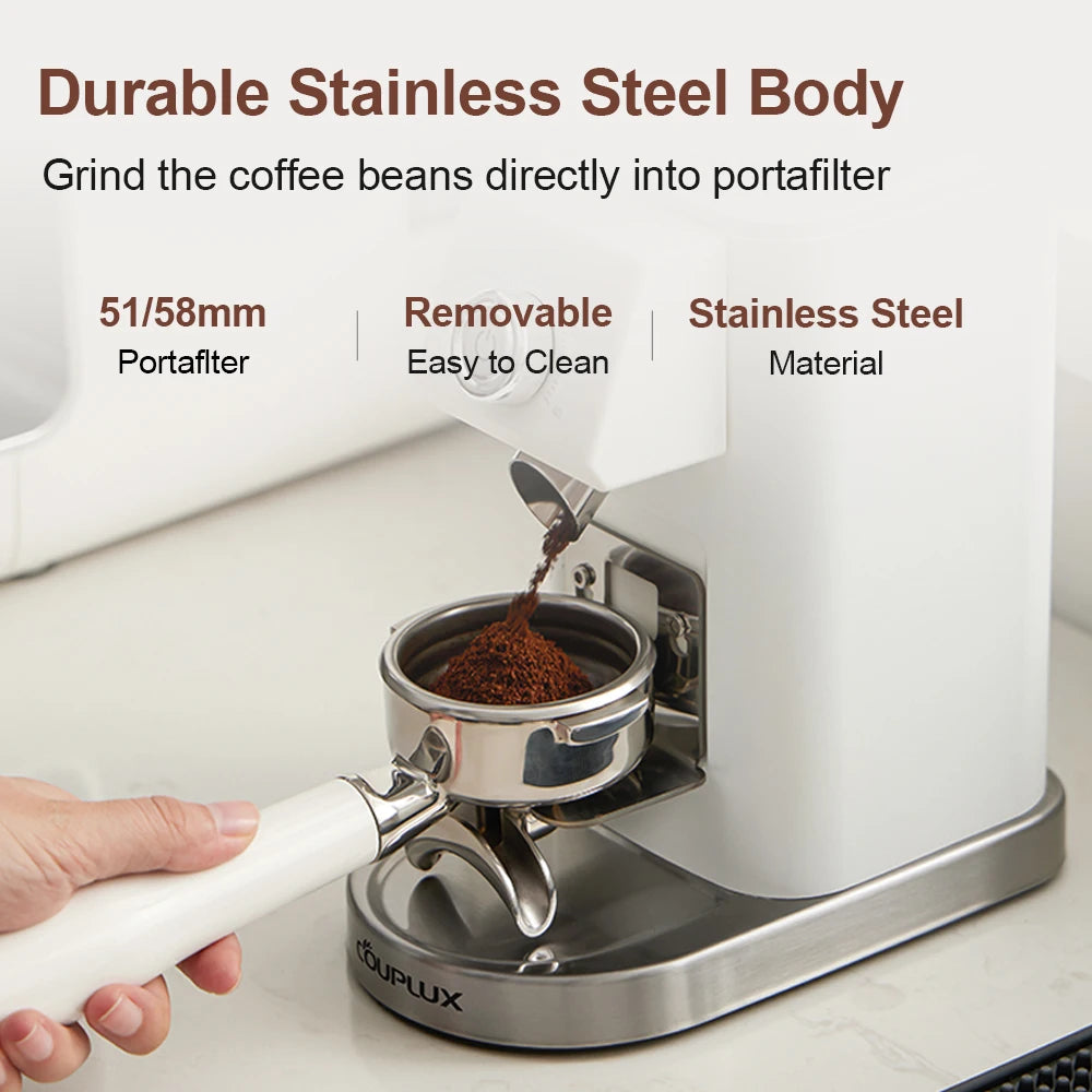 Couplux Coffee Grinder, Coffee Bean Grinder for Home Use with Precise Grinding, Detachable Funnel Stand(220V)