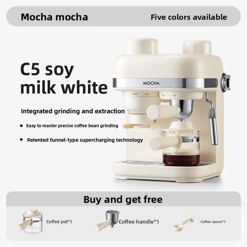 The Grinder Integrated Machine Semi-Automatic Italian American Coffee Machine Household Small Bean Grinder Extraction Machine