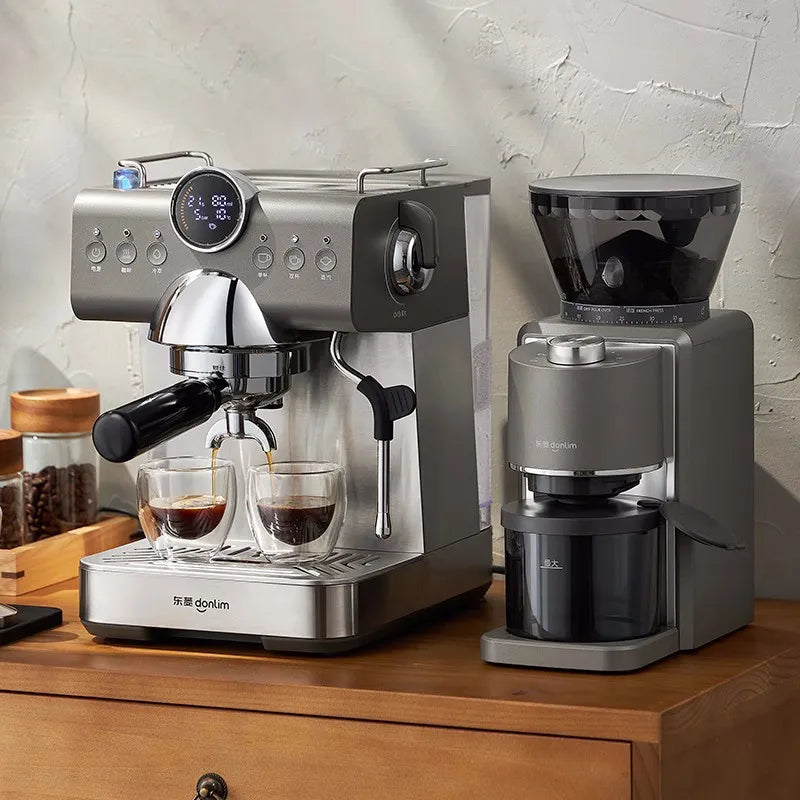 Electric Espresso Coffee Machine Maker 20 Bar for Home Homemade Cold Brew Hot Water Steam Temperature Display