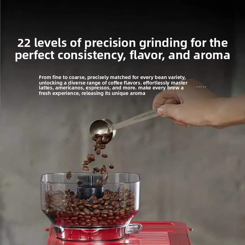 An Italian-style Coffee Machine with Integrated Grinder, Small Household Fully/semi-automatic Gift